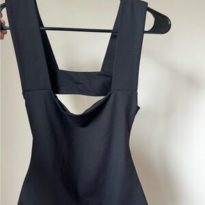 Free People Black Sleeveless Sheath Jumpsuit